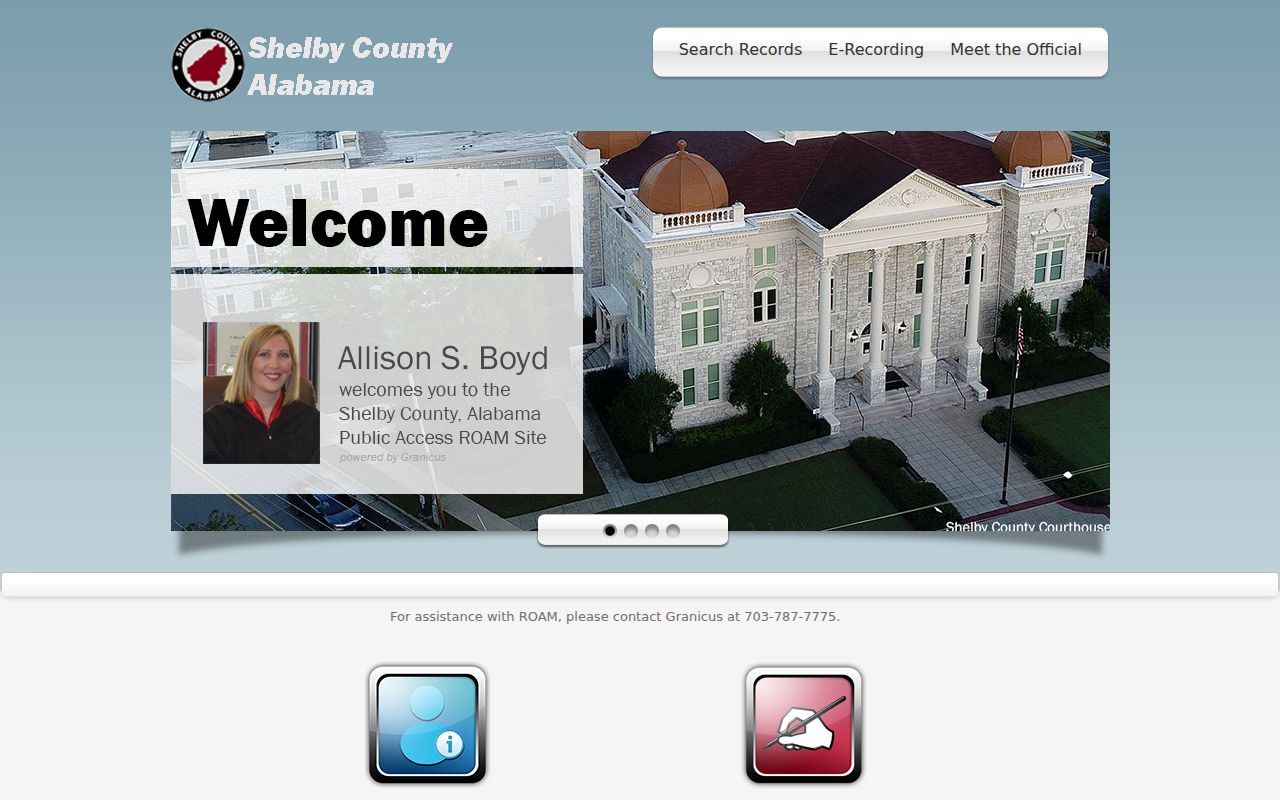 Shelby County previous residents search through the ROAM public records gateway